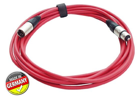 SweetPRO DMX Kabel 5-pol XLR, PROFI, Neutrik, 10m, rot