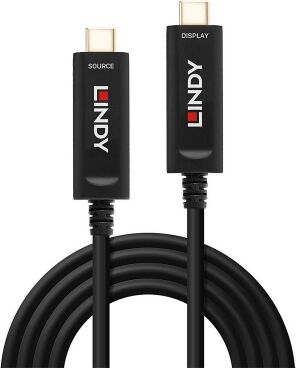 Lindy 38503 Hybrid Video USB C Kabel, 15m