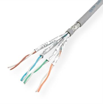 Roline S/FTP(PiMF)-300M CAT6 Netzwerk Verlegekabel, grau, Draht