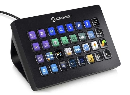 Elgato Stream Deck XL USB Controller Keypad, 32 LCD Tasten, 210 Aktionen, personalisierbar, inkl. Ständer