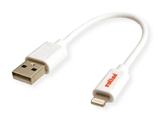 Roline USB 2.0 Lightning Kabel, 0.15m, weiß