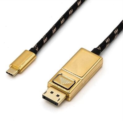 Roline Gold Video-Adapterkabel, 1m, 4K, USB C m. / DisplayPort m.