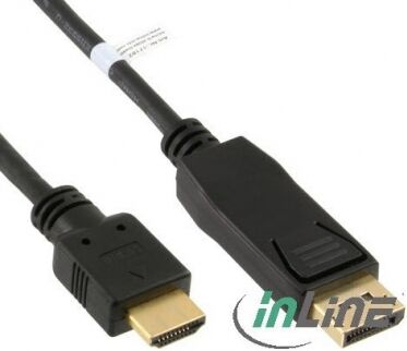 InLine DisplayPort zu HDMI Konverter Kabel 3m - schwarz