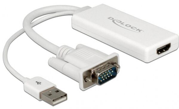 DeLock 62460 - VGA zu HDMI Adapter mit Audio