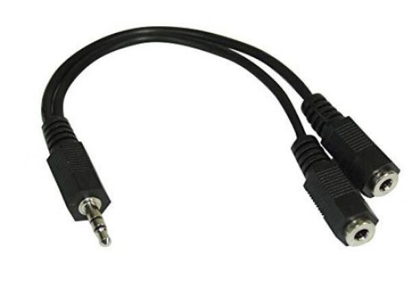 InLine 99300 - Klinken Y-Kabel, 3,5mm Klinke Stecker an 2x 3,5mm Klinke Buchse, Stereo, 0,2m