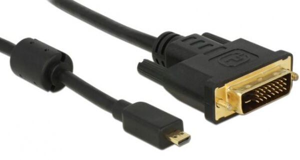 DeLock 83585 - HDMI Kabel Micro-D Stecker > DVI 24+1 Stecker 1 m