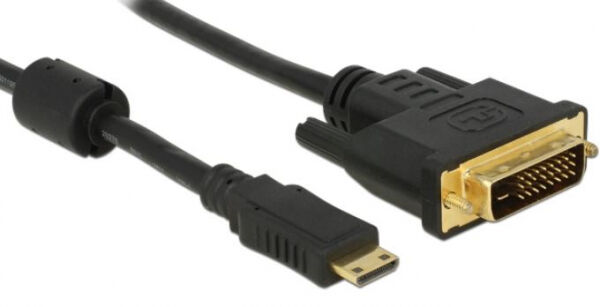 DeLock 83583 - HDMI Kabel Mini-C Stecker > DVI 24+1 Stecker 2 m
