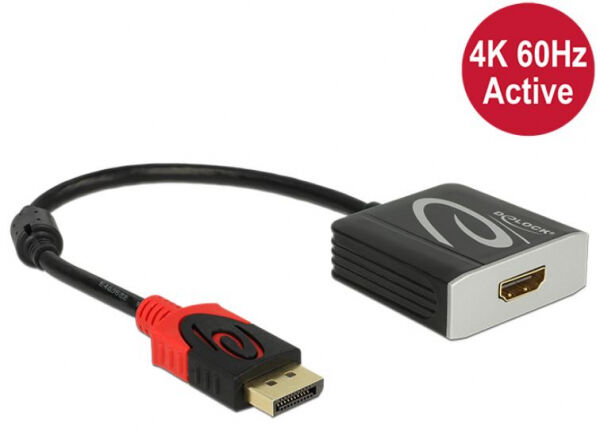 DeLock 62734 - Displayport zu HDMI St/Bu - Aktiv