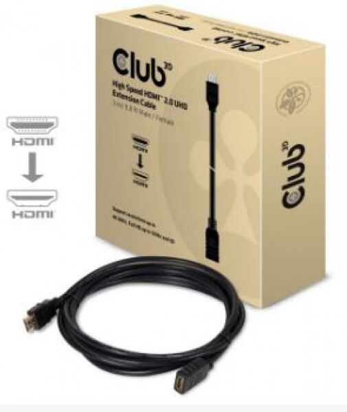 Club 3D CAC-1321 - HDMI-Kabel 2.0 UHD-Verlängerungskabel 3 Meter