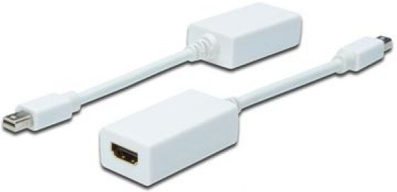 Digitus AK-340411-001-W - DisplayPort Adapterkabel mini DP - HDMI Typ A St/Bu - 0.15m