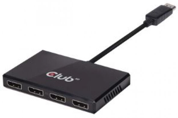 Club 3D CSV-6400 - Multi Stream Transport (MST) Hub DisplayPort 1.2 Quad Monitor USB Powered