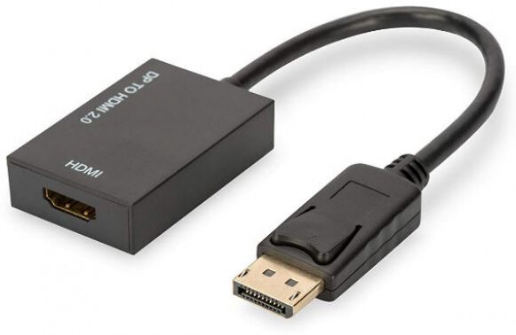 Assmann Aktives DisplayPort auf HDMI-Adapterkabel Stecker/Buchse - 0.2m