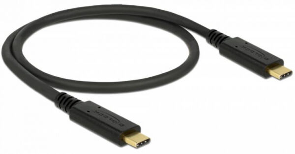 DeLock 83042 - USB 3.1 Gen 2 (10 Gbps) Kabel Type-C zu Type-C 3A E-Marker - 0.5m