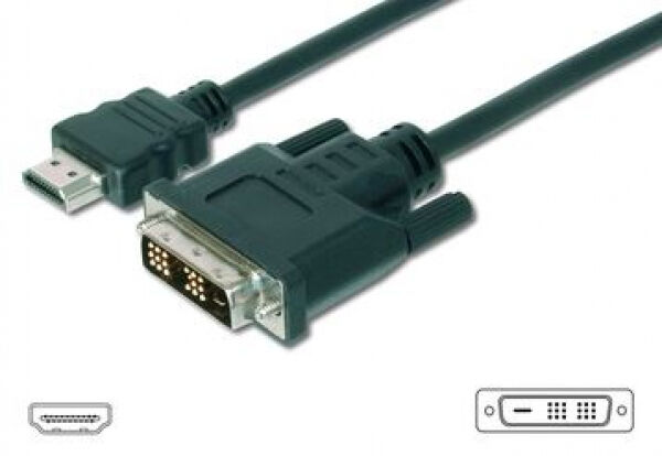 Digitus AK-330300-030-S - HDMI-Kabel A zu DVI 18+1 Stecker/Stecker - 3m
