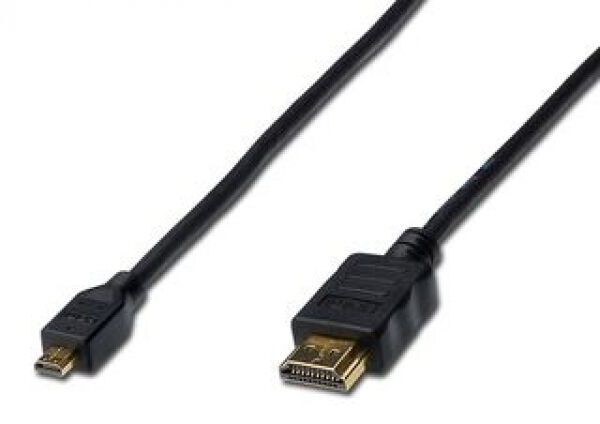 Digitus AK-330115-010-S - HDMI High Speed mit Ethernet Anschlusskabel HDMI Typ D auf Typ A - 1m