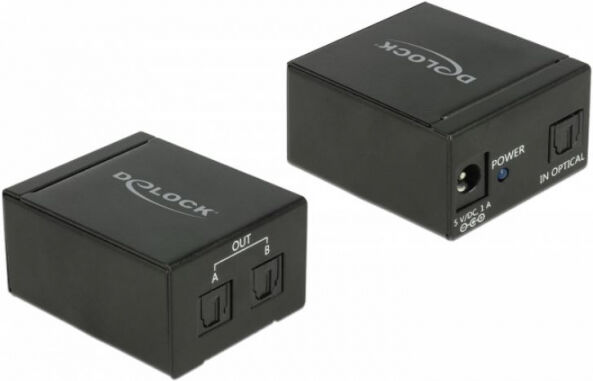 DeLock 18766 - TOSLINK Splitter 1 x TOSLINK in zu 2 x TOSLINK out