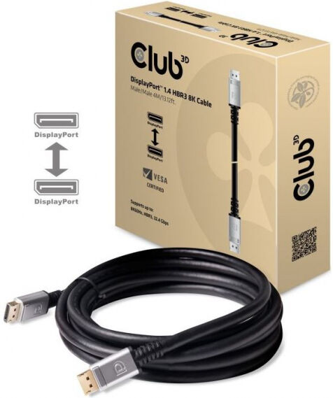 Club 3D CAC-1069 - DisplayPort/DisplayPort 1.4 HBR3 8K Kabel - 4m