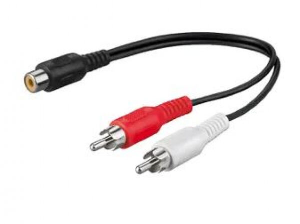 Goobay 50008 - Audiokabel 2x Cinch / 1x Cinch-Buchse