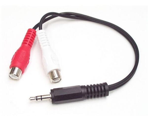 StarTech.com Startech MUMFRCA - Audiokabel 3,5mm Klinke auf 2x RCA/Cinch (Stecker/Buchse) - 15cm