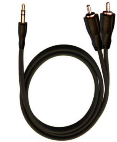 Oehlbach Audiokabel - 2x Cinch-Stecker - 1x Klinkenstecker 3.5 mm - 0.5m