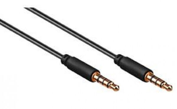 goobay 63826 - Audio-Kabel 3,5mm -> 3.5mm  4 Pin - 1m