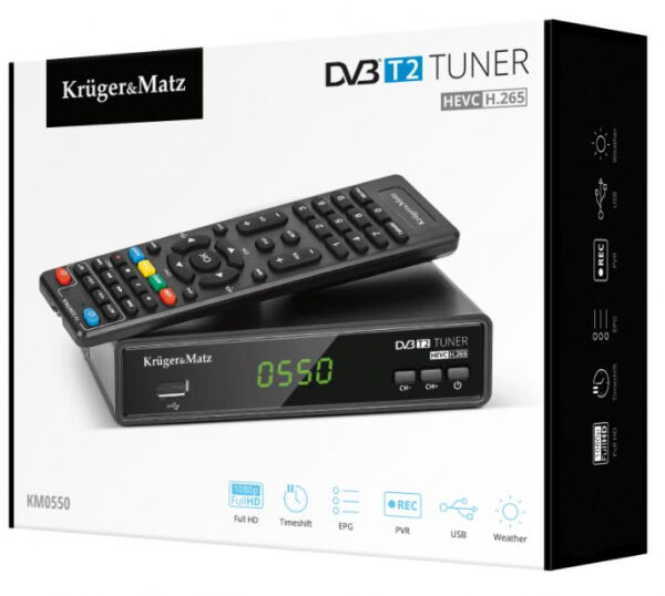 Divers Krüger + Matz KM0550B - DVB-T2 Decoder / H.265