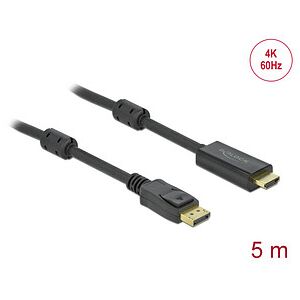 DeLOCK DisplayPort 1.2/High Speed HDMI Kabel 4K 60 Hz 5,0 m schwarz