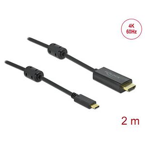 DeLOCK USB C/High Speed HDMI Kabel 4K 60 Hz 2,0 m schwarz