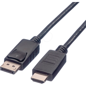 ROLINE 11045781 - Displayport 1.1 Kabel, DP-HDMI, 1080p 60Hz, 2,0 m