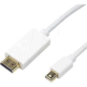 TECHLY ICOC-MDP-020H - Mini-Displayport Kabel, Mini-DP-HDMI, 1080p, 2,0 m