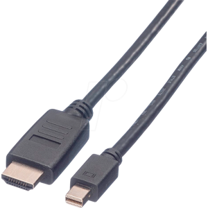 VALUE 11995790 - Mini DisplayPort 1.1 auf HDMI A Stecker, 1080p 60Hz, 1,0 m