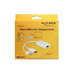 DeLock Videokonverter HDMI weiß Einzelhandel HDMI-Eingang - HDMI Typ A, 19-polig