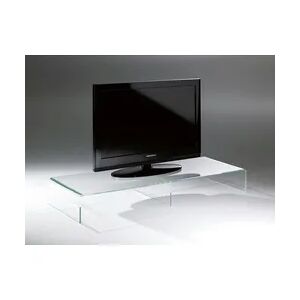 Hochwertiger Acryl-Glas TV-Tisch, TV-Rack, klar, 110 x 40 cm, H 15 cm, Acryl-Glas-Stärke 8 mm