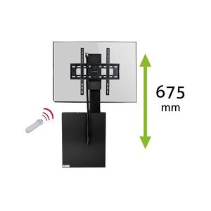 MonLines MLE675B TV Lift  Wandhalterung elektrisch mit Einhausung, 675mm, schwarz