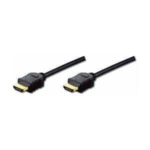 Digitus HDMI Standard Anschlusskabel, Typ A SSt/St, 2.0m, m/Ethernet, Full HD, gold, sw