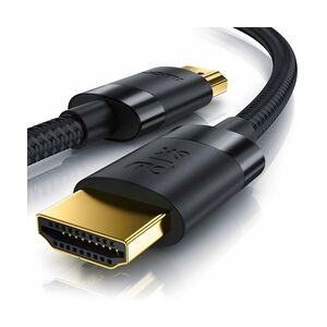 Primewire - 2m High Speed 8K HDMI Kabel 2.1 mit Ethernet ARC 3D 4K Ultra HD 7680x4320 @ 120 Hz PS4 360 TV OLED PC Laptop Beamer Monitor - Schwarz