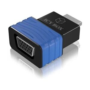 ICY BOX HDMI - VGA, M/F Schwarz, Blau