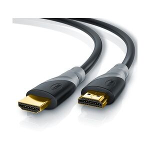 CSL HDMI-Kabel 2.0b, 4K UHD, Full HD, 3D, 3-fach geschirmt, High Speed mit Ethernet, HDMI Typ A  - 12,5m