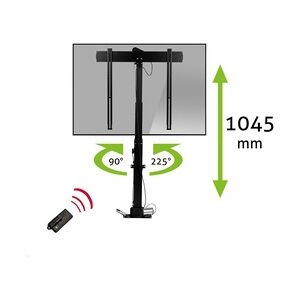 MonLines MLS012B TV Lift schwenkbar bis 75 Zoll, 967 mm Einbau, 1045 mm Hub