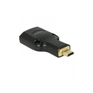 DeLock adapter HDMI Micro-D M ->HDMI F High Speed with Ethernet 4k Adapter Digital/Display/Video
