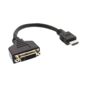 InLine HDMI-DVI Adapterkabel HDMI Stecker auf DVI Buchse 0,2m 0,2 m DVI-D DVI-I 19-polig