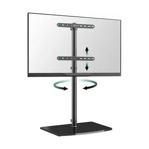 ONKRON TV Ständer Bodenständer Standfuß höhenverstellbar schwenkbar für 30-60 LED Zoll Flach&Curved Fernsehstand bis zu 41kg Max VESA 400x400 Schwarz