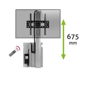 MonLines MLW675S TV Lift Wandhalterung elektrisch, 675mm, silber