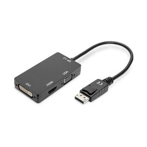 Digitus DisplayPort 3in1 Adapter / Konverter - DP - HDMI+DVI+VGA