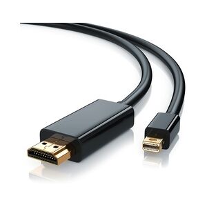 CSL Mini DisplayPort zu HDMI Typ A Audio- & Video-Kabel, Premium Full HD MiniDP Adapter Monitor Kabel - 2m