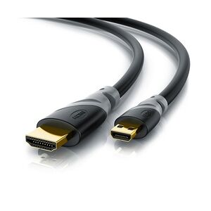 CSL HDMI Typ D (Micro) 2.0 zu HDMI Typ A Kabel, 4K, Ethernet, Ultra HD 2160p (3840 × 2160 Pixel) - 2m