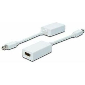 Assmann - Mini DisplayPort Grafik Adapter, mDP zu hdmi Typ a, Full hd 60Hz, 1920 x 1080 Pixel, Weiß