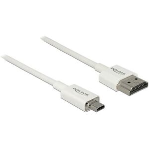 Delock - HDMI-Kabel HighSpeed Ethernet A-MikroD 4K/3D 1,5m w (85150)