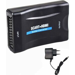 Minkurow - Scart Hdmi Adapter, Scart zu Hdmi 1080p Hd Konverter kompatibel mit Ntsc Pal für Sky Hd Blu Ray Ps3 Cr Tv