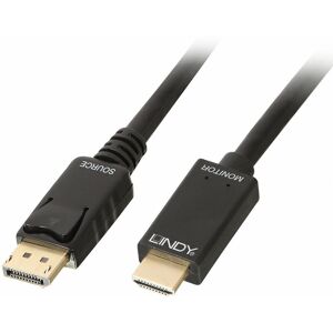 Lindy - Kabel DisplayPort/HDMI 4K30 (dp: passiv) 0,5m Konvertiert DisplayPort-Signale mit Auflsungen bis 4K in HDMI-Signale fr Displays ohne